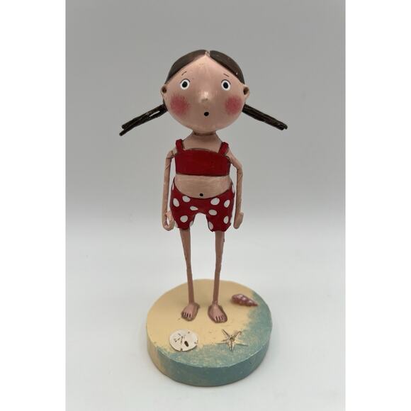 Lori Mitchell Figurine Shelly Sells Seashells Girl at the Beach Missing Bucket - Picture 1 of 9